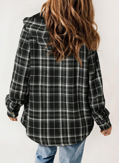 YIOIOIO Women's Fleece Jacket Long Sleeve Button Down Shacket Warm Coat
