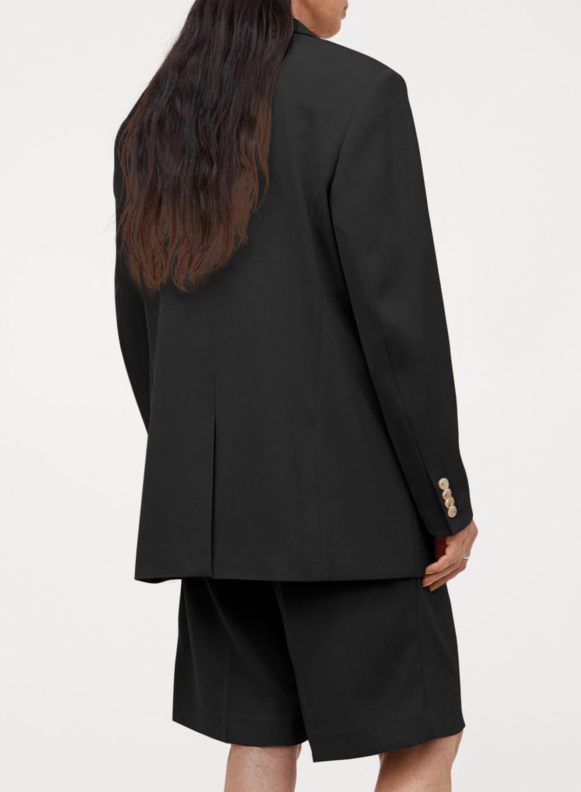 YIOIOIO Women's Fashion Blazer Lapel Collar Buttons Jackets Coat
