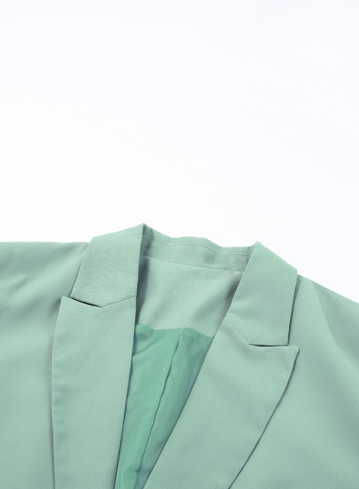 YIOIOIO Women's Fashion Blazer Lapel Collar Buttons Jackets Coat Green