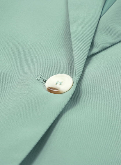 YIOIOIO Women's Fashion Blazer Lapel Collar Buttons Jackets Coat Green