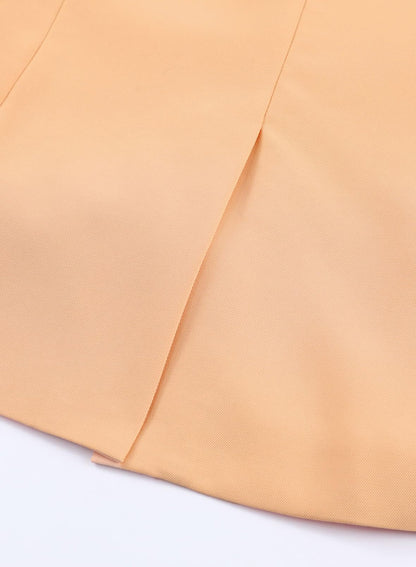 YIOIOIO Women's Fashion Blazer Lapel Collar Buttons Jackets Coat Orange