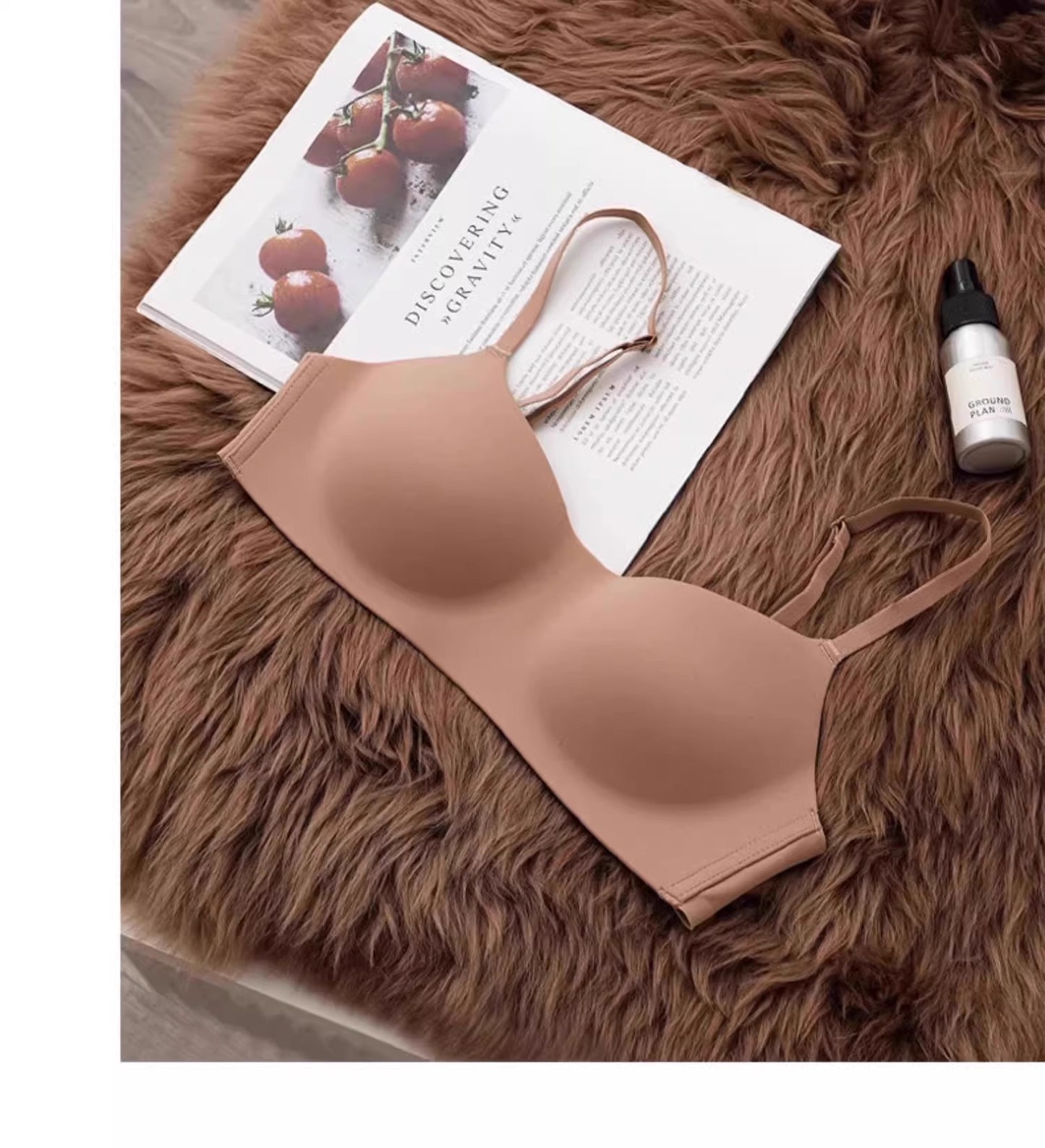 YIOIOIO Women's Comfortable Bras Wireless V Neck Bra Full Coverage