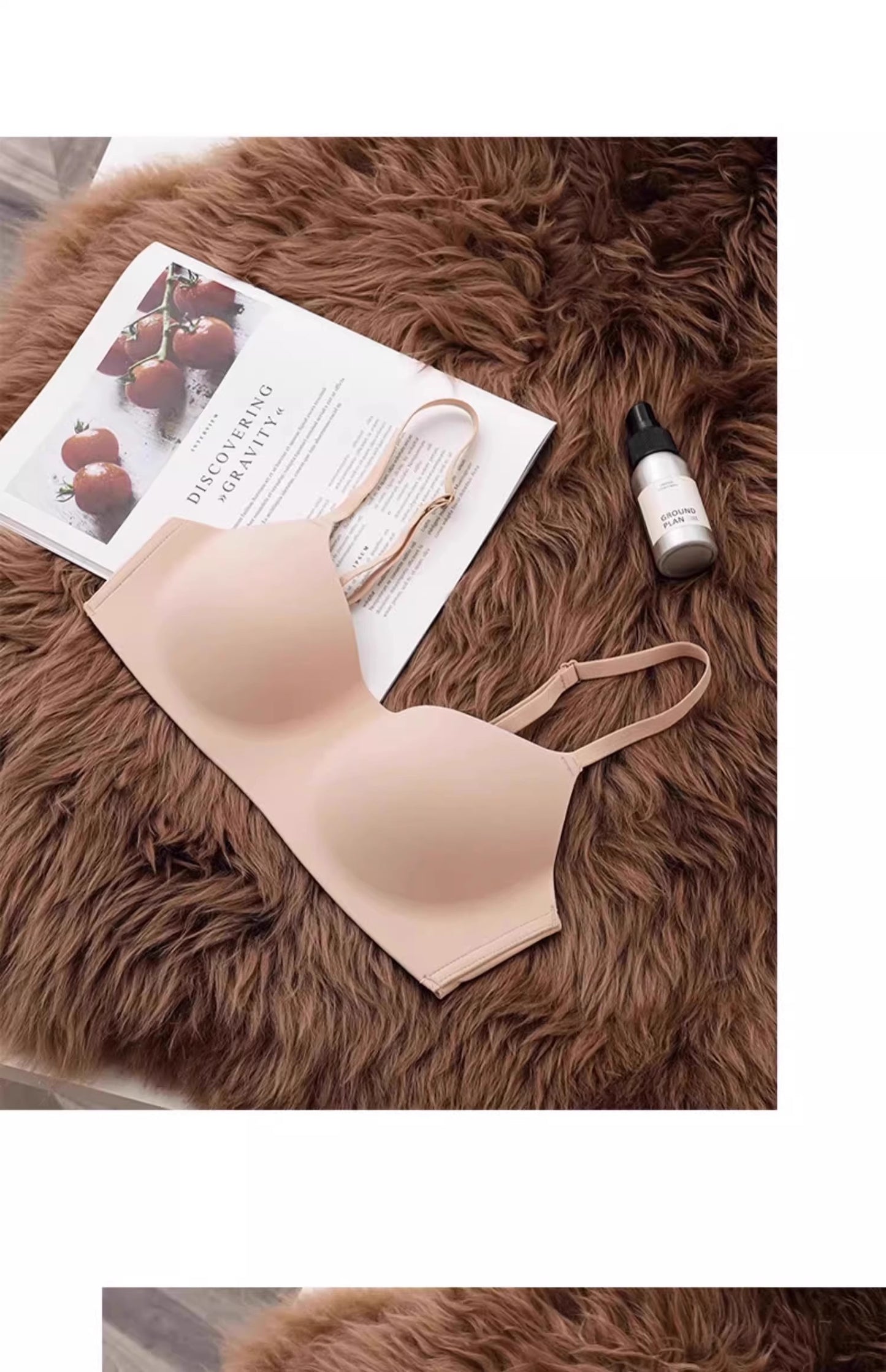 YIOIOIO Women's Comfortable Bras Wireless V Neck Bra Full Coverage