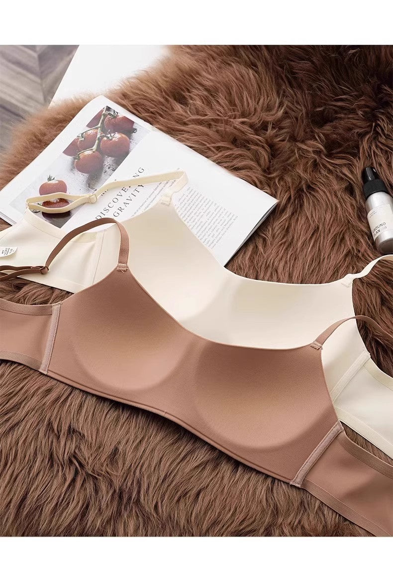 YIOIOIO Women's Comfortable Bras Wireless V Neck Bra Full Coverage