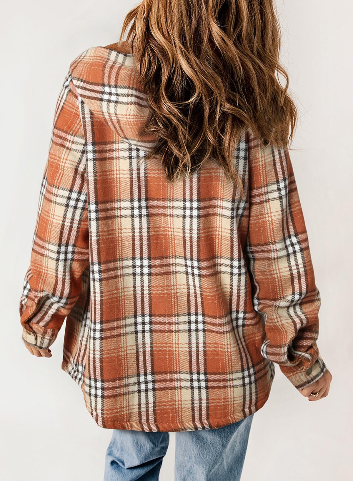 YIOIOIO Women's Fleece Jacket Long Sleeve Button Down Shacket Warm Coat