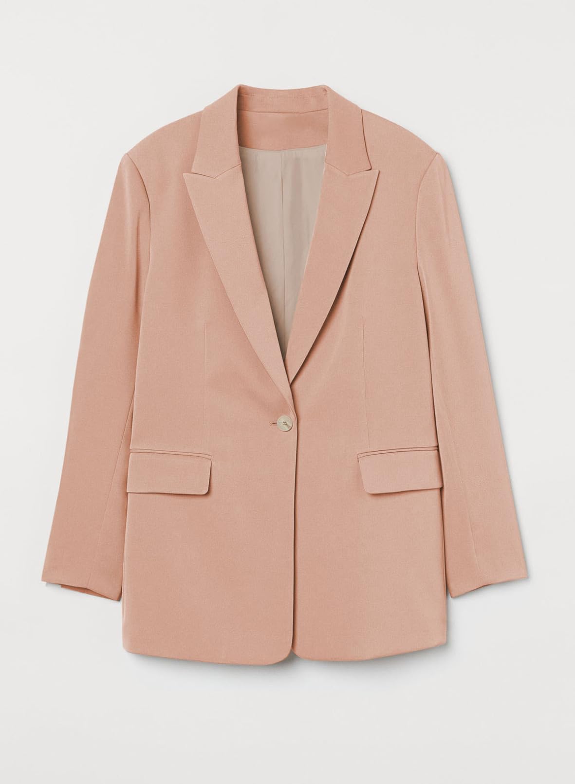 YIOIOIO Women's Fashion Blazer Lapel Collar Buttons Jackets Coat Pink