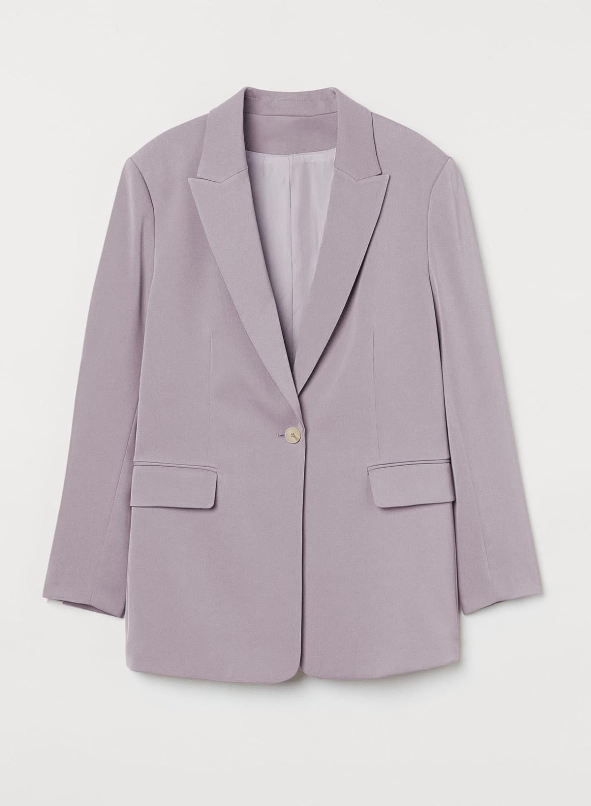 YIOIOIO Women's Fashion Blazer Lapel Collar Buttons Jackets Coat Purple