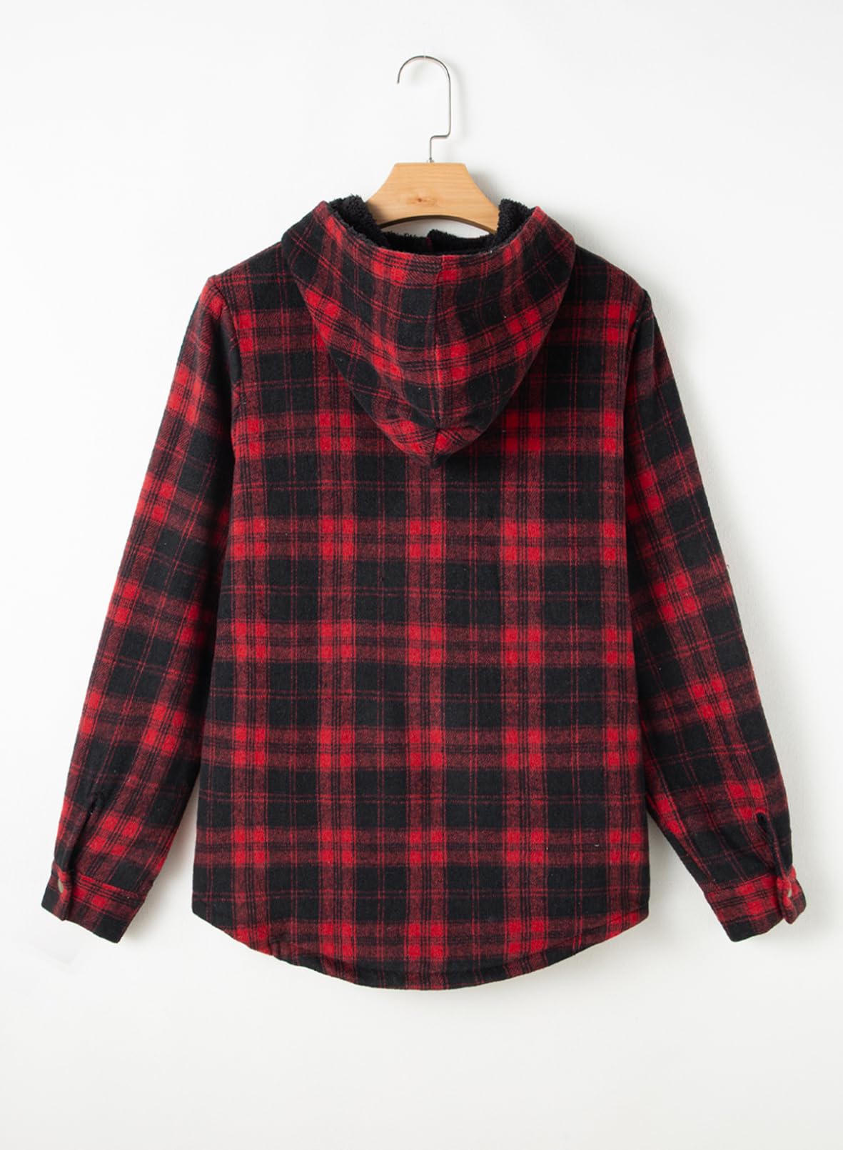 YIOIOIO Women's Fleece Jacket Long Sleeve Button Down Shacket Warm Coat