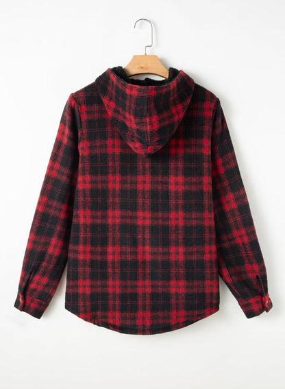 YIOIOIO Women's Fleece Jacket Long Sleeve Button Down Shacket Warm Coat